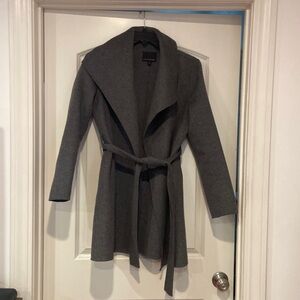 Banana Republic Grey Wool Wrap Jacket with belt